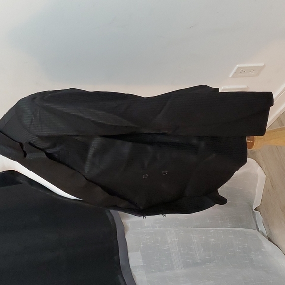 Trina Turk Los Angeles Palm Springs black pinstripe dressy cummerbund blazer - Picture 4 of 13